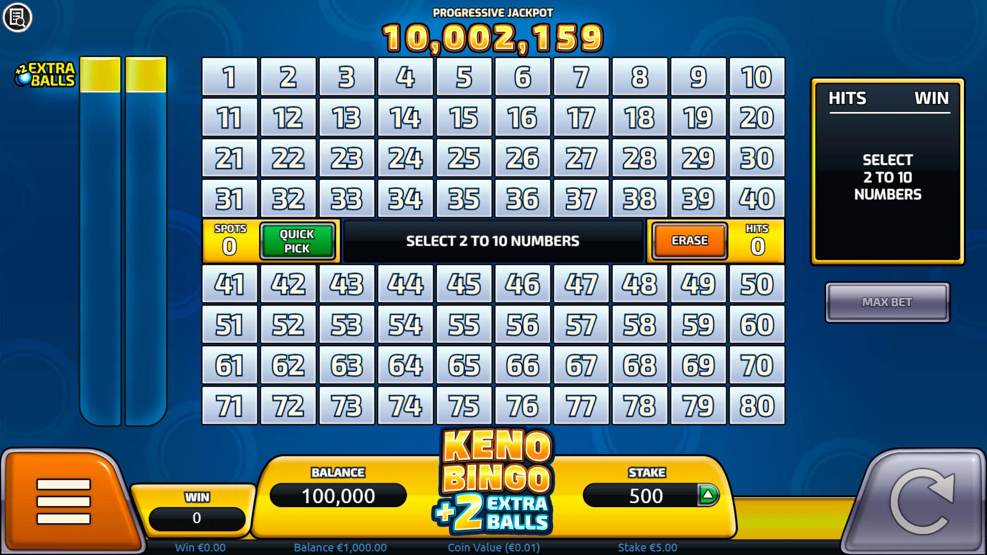 Keno Bingo 2 Extra Balls slot