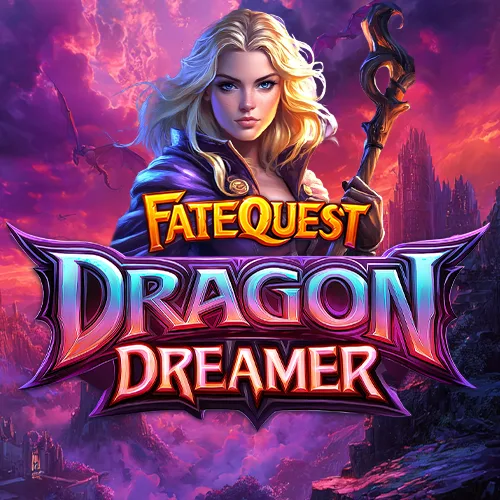 FateQuest Dragon Dreamer fantasy‑themed online slot game by iGaming provider AirDice, featuring interactive casino slot gameplay with dragons, magic and epic adventure visuals.